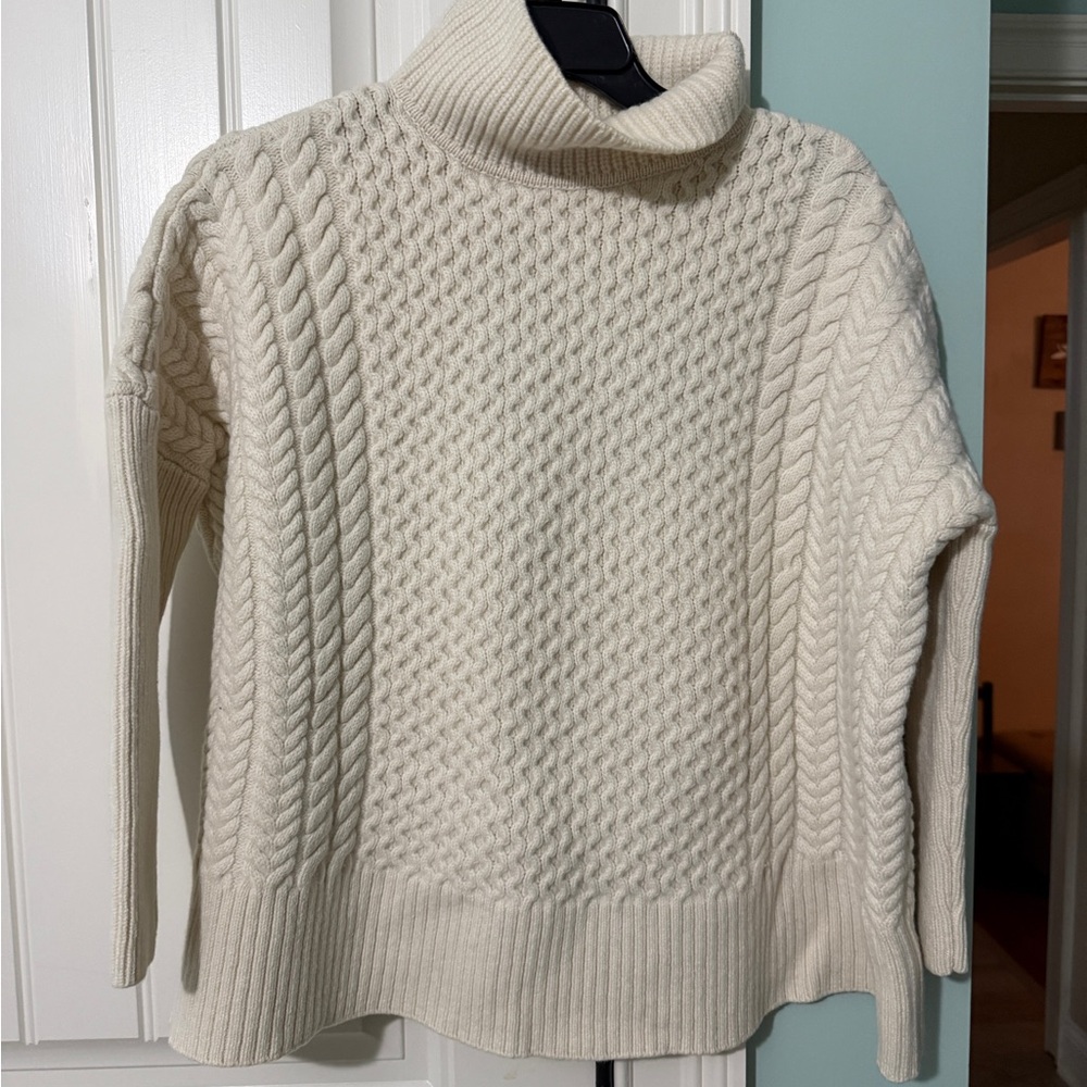 AYR Cream Cable Turtleneck Sweater